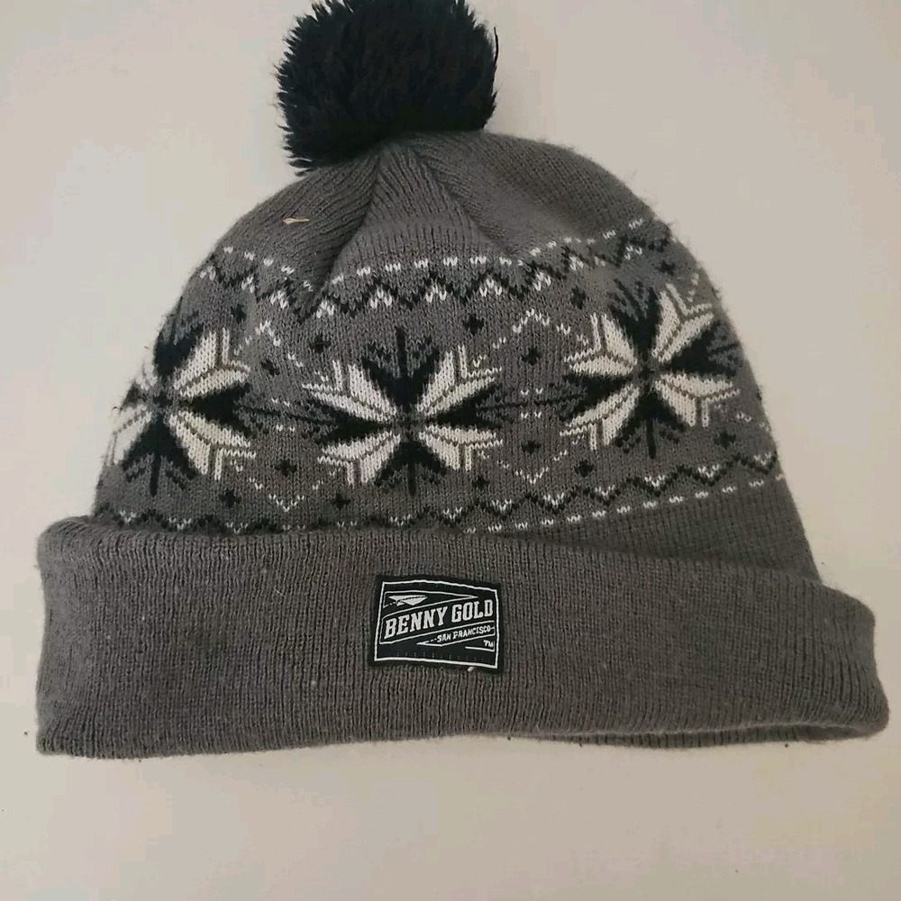 Benny Gold‎ San Francisco Beanie Toboggan Gray  Patterned